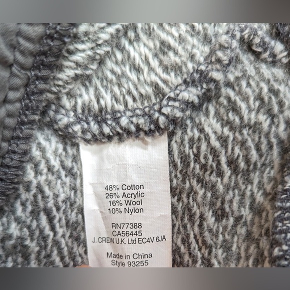 J. CREW wool blend funnel neck pullover sweatshirt gray size XS - Picture 6 of 8